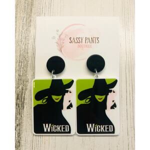 Wicked Oz Broadway Musical Book Earrings NEW
